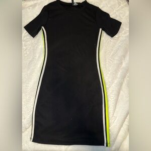 H&M divided black bread with white and neon yellow strip down the sides